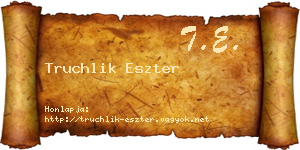Truchlik Eszter névjegykártya