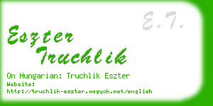eszter truchlik business card